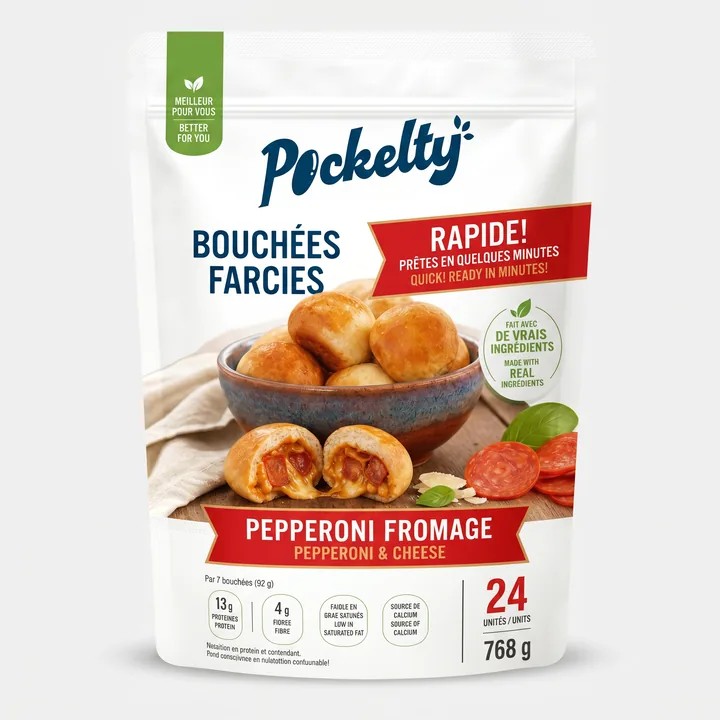 CraftyWandで作られたPockelty食品ポーチ包装コンセプト